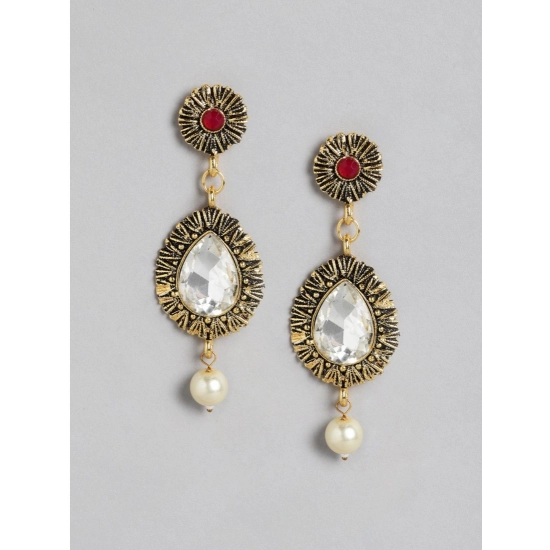 Generic Women's Rose Gold Plated Alloy Necklace &amp; Earings Set (Multicolor)