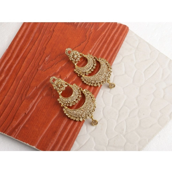 Generic Women's Rose Gold Plated Alloy Earrings (Gold)
