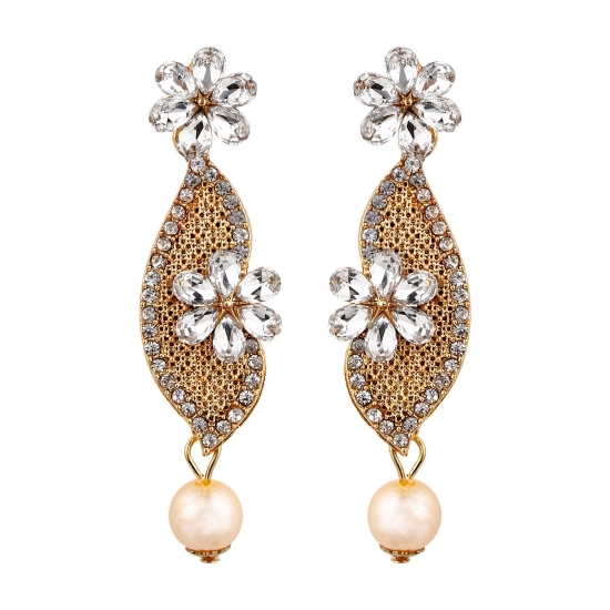 Generic Women's Rose Gold Plated Alloy Earrings (White) Generic Women's Rose Gold Plated Alloy Earrings (White)