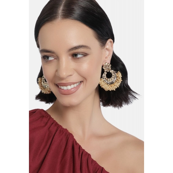 Generic Women's Rose Gold Plated Alloy Earrings (Gold)