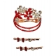 Generic Women's Rose Gold Plated Alloy Hair Pin Set (Red) Generic Women's Rose Gold Plated Alloy Hair Pin Set (Red)