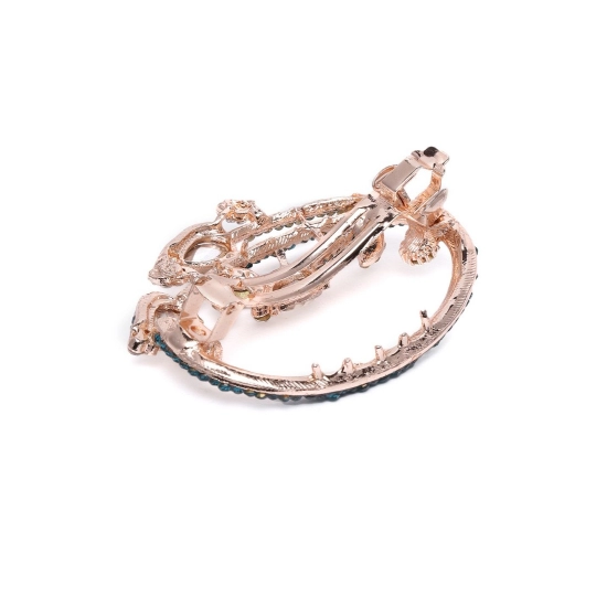 Generic Women's Rose Gold Plated Alloy Hair Pin Set (Green) Generic Women's Rose Gold Plated Alloy Hair Pin Set (Green)