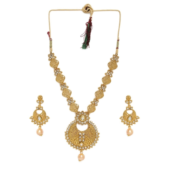Generic Women's Rose Gold Plated Alloy Necklace & Earings Set (Gold) Generic Women's Rose Gold Plated Alloy Necklace & Earings Set (Gold)