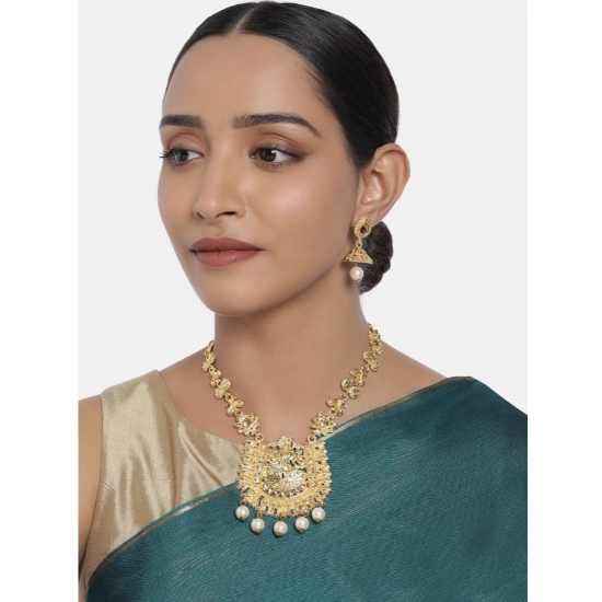 Generic Women's Rose Gold Plated Alloy Necklace & Earings Set (Gold) Generic Women's Rose Gold Plated Alloy Necklace & Earings Set (Gold)