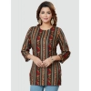 Generic Women's Casual 3/4 Sleeves Printed Rayon Short Top (MultiColor)
