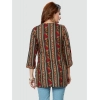 Generic Women's Casual 3/4 Sleeves Printed Rayon Short Top (MultiColor)