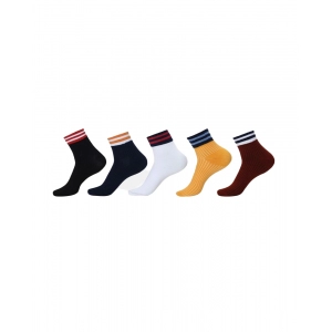 Generic 5 Pairs Unisex Casual Cotton Blended Printed Ankle length Socks (Assorted)