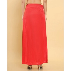 Generic Women's Silk Solid Free Size Petticoat (Red)