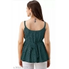 Generic Women's Casual Sleeve Less Printed Rayon Top (Green)