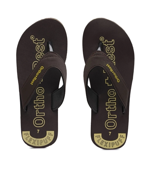 Generic Unisex Rubber Comfortable Orthopedic Doctor Slipper and Flip Flops (Brown)