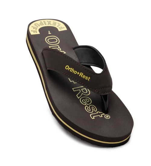 Generic Unisex Rubber Comfortable Orthopedic Doctor Slipper and Flip Flops (Brown)