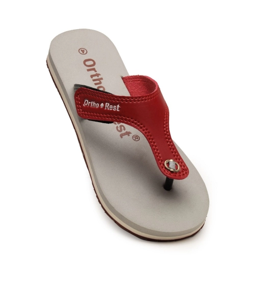 Generic Unisex Rubber Comfortable Orthopedic Doctor Slipper and Flip Flops (Maroon)
