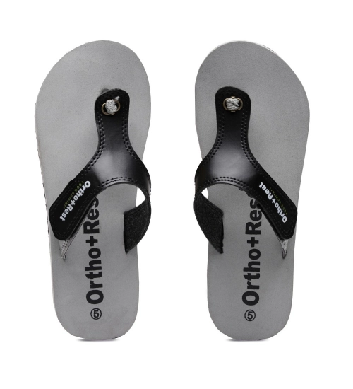 Generic Unisex Rubber Comfortable Orthopedic Doctor Slipper and Flip Flops (Grey)