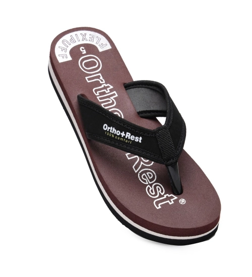 Generic Unisex Rubber Comfortable Orthopedic Doctor Slipper and Flip Flops (Maroon)