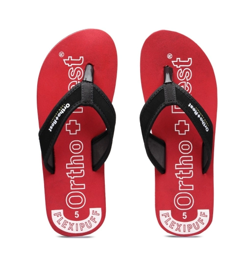 Generic Unisex Rubber Comfortable Orthopedic Doctor Slipper and Flip Flops (Red)