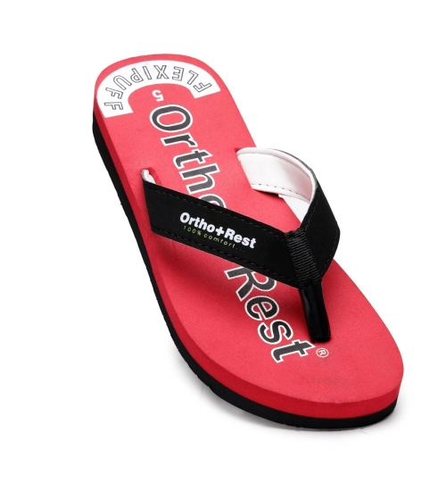 Generic Unisex Rubber Comfortable Orthopedic Doctor Slipper and Flip Flops (Red)