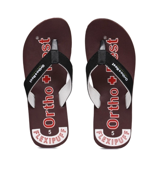 Generic Unisex Rubber Comfortable Orthopedic Doctor Slipper and Flip Flops (Maroon)