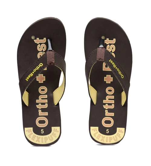 Generic Unisex Rubber Comfortable Orthopedic Doctor Slipper and Flip Flops (Brown)