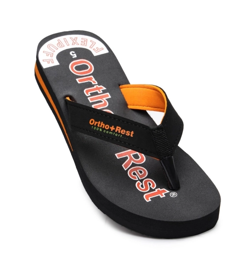 Generic Unisex Rubber Comfortable Orthopedic Doctor Slipper and Flip Flops (Black)