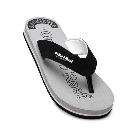 Generic Unisex Rubber Comfortable Orthopedic Doctor Slipper and Flip Flops (Grey)