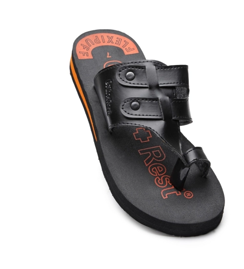 Generic Unisex Rubber Comfortable Orthopedic Doctor Slipper and Flip Flops (Black)