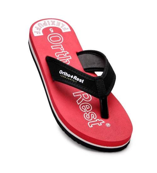Generic Unisex Rubber Comfortable Orthopedic Doctor Slipper and Flip Flops (Red)