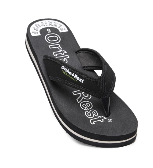Generic Unisex Rubber Comfortable Orthopedic Doctor Slipper and Flip Flops (Black)