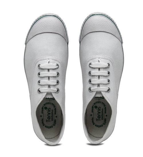 Generic Unisex Cotton School Shoe Lace-Up (White)