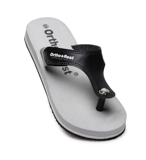 Generic Unisex Rubber Comfortable Orthopedic Doctor Slipper and Flip Flops (Grey)