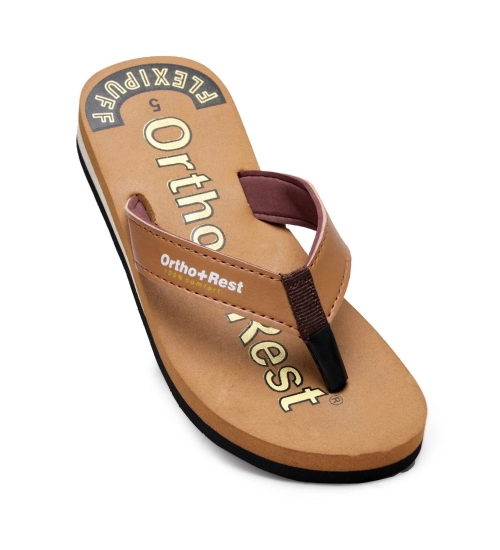 Generic Unisex Rubber Comfortable Orthopedic Doctor Slipper and Flip Flops (Brown)