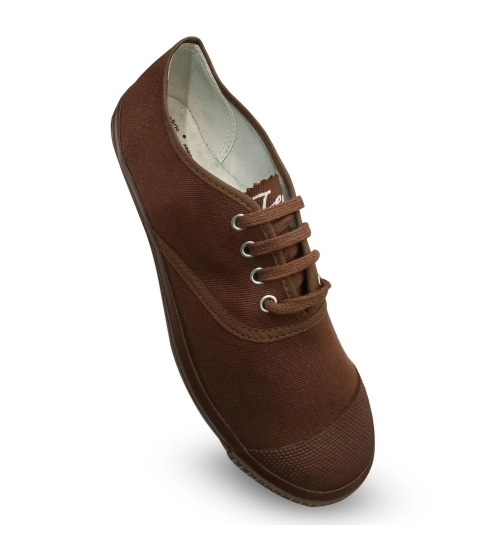 Generic Unisex Cotton School Shoe Lace-Up (Brown)