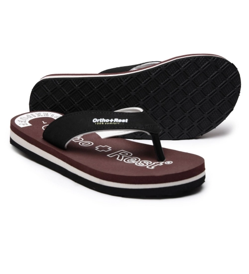 Generic Unisex Rubber Comfortable Orthopedic Doctor Slipper and Flip Flops (Maroon)