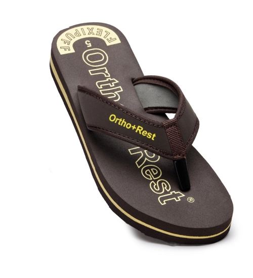 Generic Unisex Rubber Comfortable Orthopedic Doctor Slipper and Flip Flops (Brown)