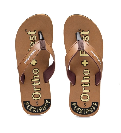 Generic Unisex Rubber Comfortable Orthopedic Doctor Slipper and Flip Flops (Brown)