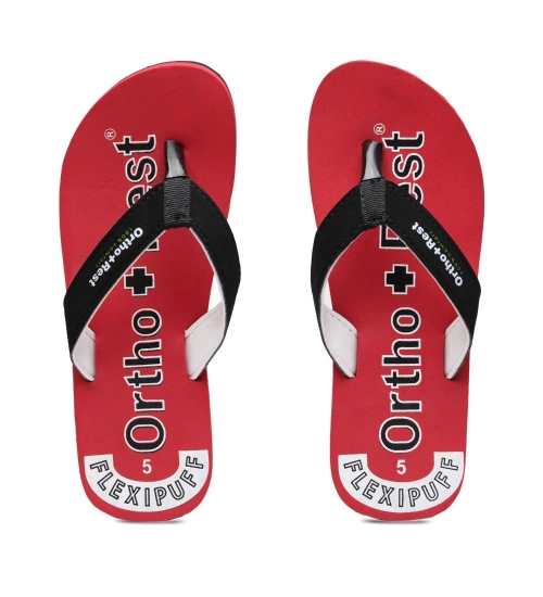 Generic Unisex Rubber Comfortable Orthopedic Doctor Slipper and Flip Flops (Red)