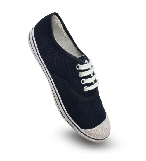 Generic Unisex Cotton School Shoe Lace-Up (Navyblue)