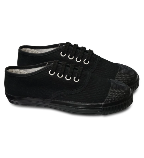 Generic Unisex Cotton School Shoe Lace-Up (Black)