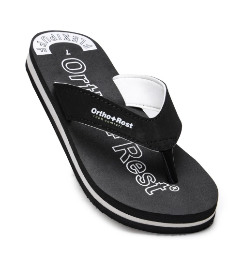 Generic Unisex Rubber Comfortable Orthopedic Doctor Slipper and Flip Flops (Black)