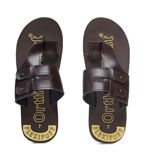 Generic Unisex Rubber Comfortable Orthopedic Doctor Slipper and Flip Flops (Brown)