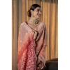 Generic Women's Mulmul Cotton Printed Saree With Unstitched Blouse (Peach, 5-6 Mtrs)