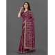 Generic Women's Soft Silk Printed Saree With Unstitched Blouse (Magenta, 5-6 Mtrs)