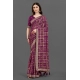 Generic Women's Soft Silk Printed Saree With Unstitched Blouse (Magenta, 5-6 Mtrs)