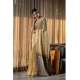 Generic Women's Mulmul Cotton Printed Saree With Unstitched Blouse (Beige, 5-6 Mtrs)
