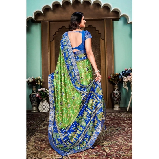 Generic Women's Soft Silk Printed Saree With Unstitched Blouse (Green, 5-6 Mtrs) Generic Women's Soft Silk Printed Saree With Unstitched Blouse (Green, 5-6 Mtrs)