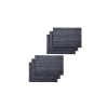 Generic striped Vinyl Place Mats Sets (Black &amp; White)