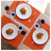 Generic Ribbed Cotton Place Mats Sets (Orange)
