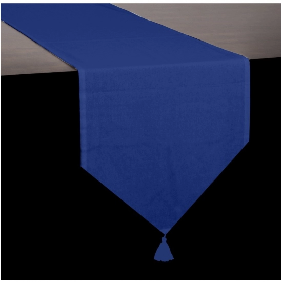Generic Solid Cotton Table Runners (Ink Blue)