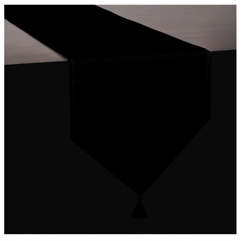 Generic Solid Cotton Table Runners (Black)