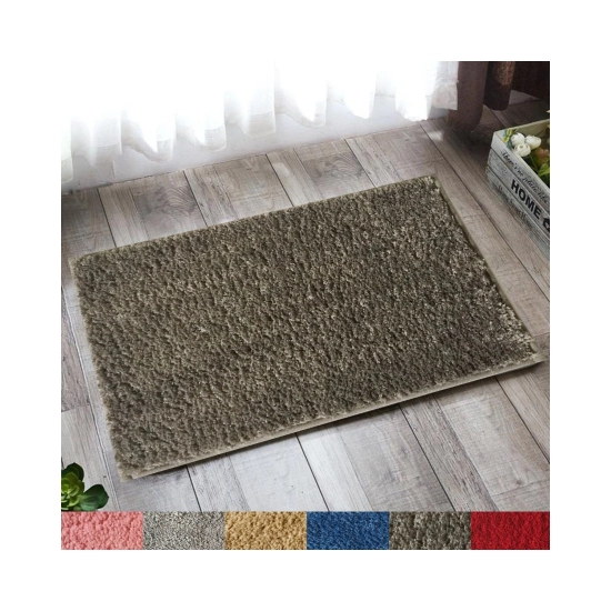 Generic Solid Polyester Bathmat (Dark Grey)