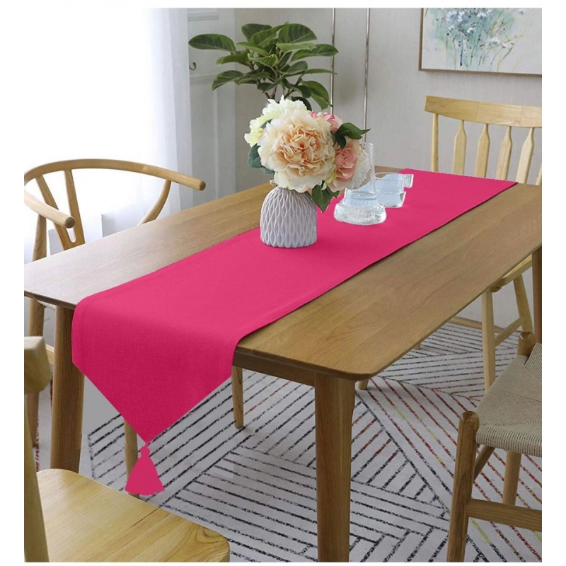Generic Solid Cotton Table Runners (Dark Pink)